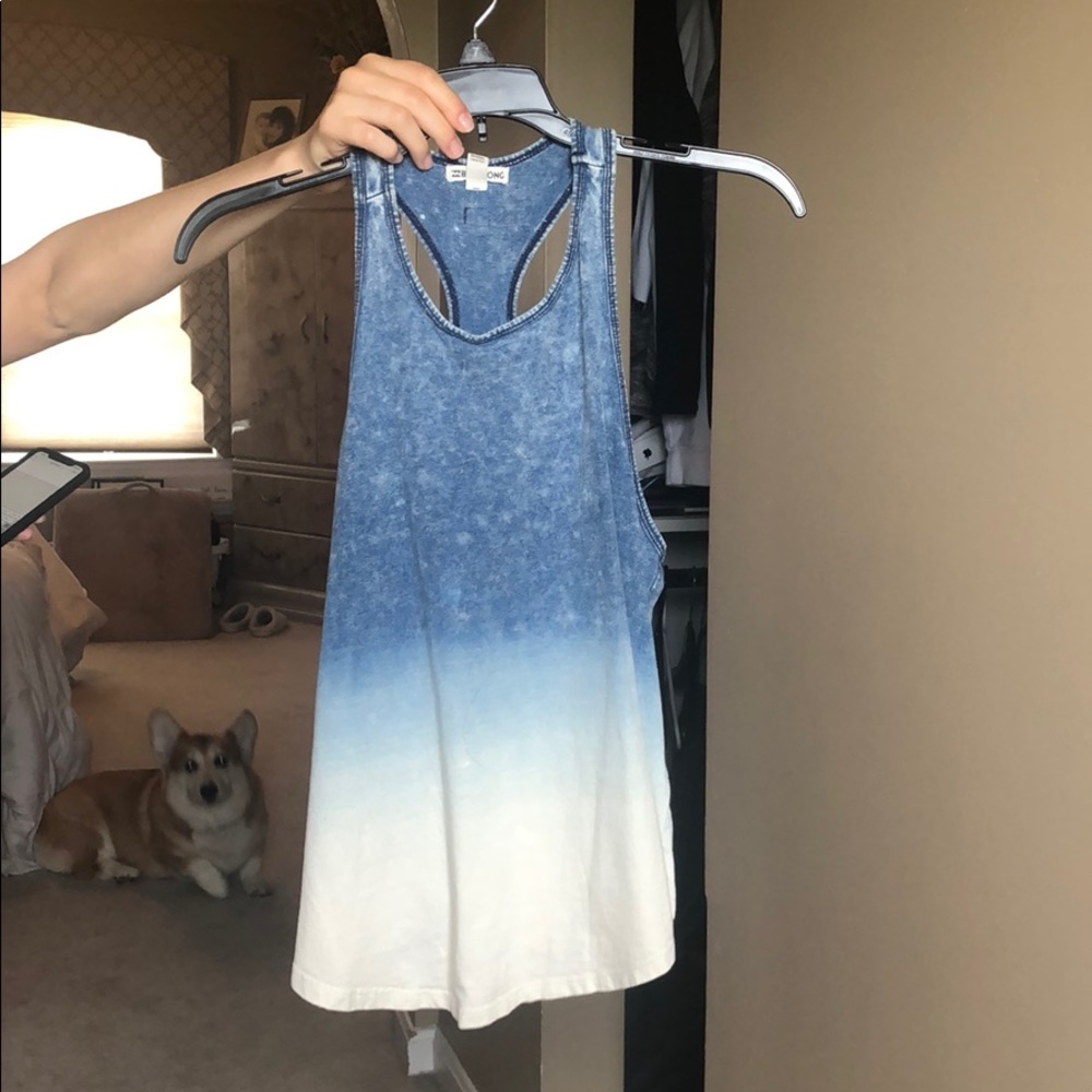 Blue ombré tank top (dog not included)